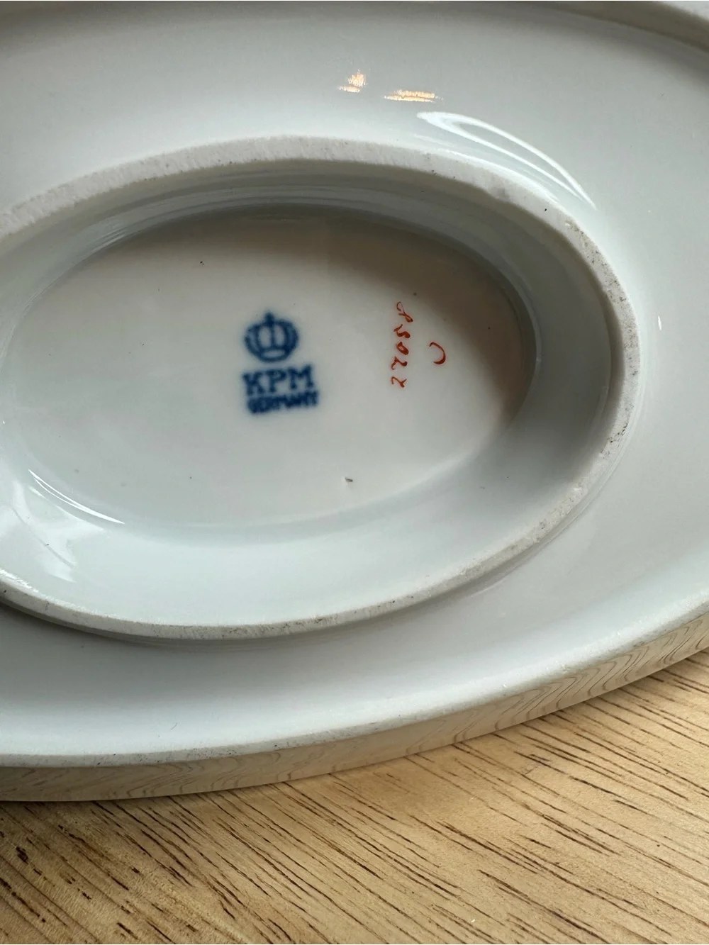 vintage KPM Germany porcelain gravy boat